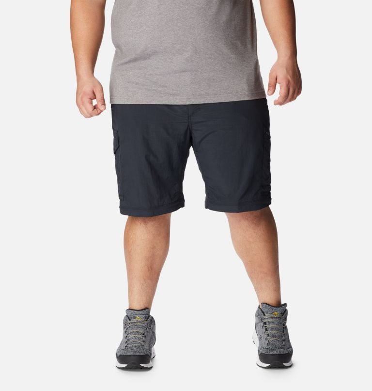 Men's Columbia Silver Ridge Convertible Pants Black | Plus Size CA-I68L3